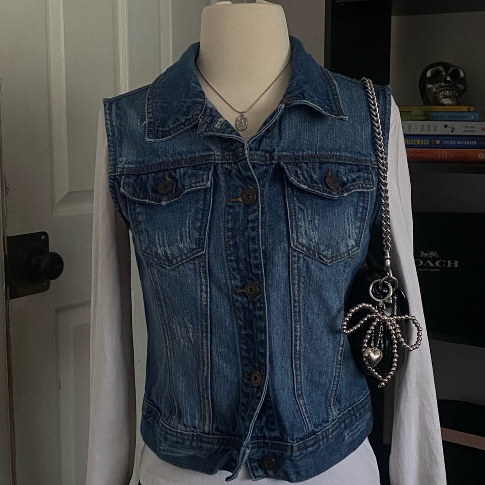 Mudd Blue Denim Vest - Picture 2 of 5